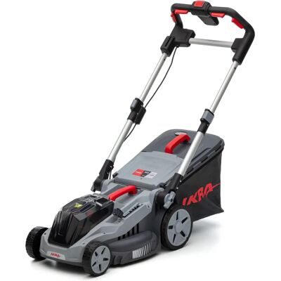 Ikra - Cortacésped inalámbrico 3 en 1 - 36 V - Acero inoxidable - 38 cm - Compatible con Bosch Ikra - Cortacésped inalámbrico 3 en 1 - 36 V - Acero inoxidable - 38 cm - Compatible con Bosch