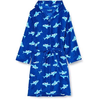 Playshoes Peignoir en Fleece Bleu Foncé - Requin - Enfants Unisexes Playshoes Peignoir en Fleece Bleu Foncé - Requin - Enfants Unisexes