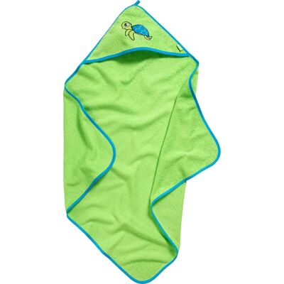 Serviette pour bébé Playshoes - Design de tortue verte - 75x75cm & 100x100cm Serviette pour bébé Playshoes - Design de tortue verte - 75x75cm & 100x100cm
