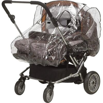Playshoes Model - Transparent Rain Cover for Siblings Stroller Playshoes Model - Transparent Rain Cover for Siblings Stroller