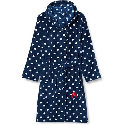 Playshoes Blaue Fleece Kinderbademantel - 146-152 - Badrock Playshoes Blaue Fleece Kinderbademantel - 146-152 - Badrock