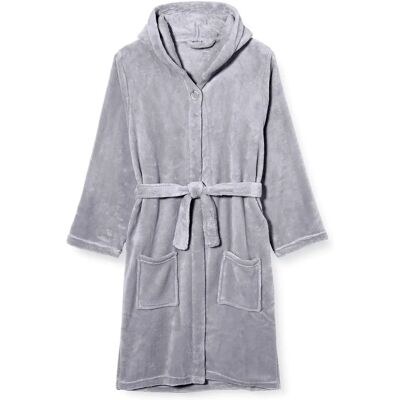 Peignoir en Fleece Gris Enfants - Unisexe - 8/9 ans Peignoir en Fleece Gris Enfants - Unisexe - 8/9 ans