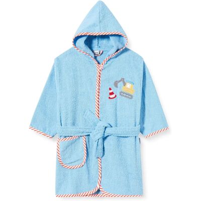 Peignoir pour enfants bleu de Playshoes avec capuche et poches - Peignoir Peignoir pour enfants bleu de Playshoes avec capuche et poches - Peignoir