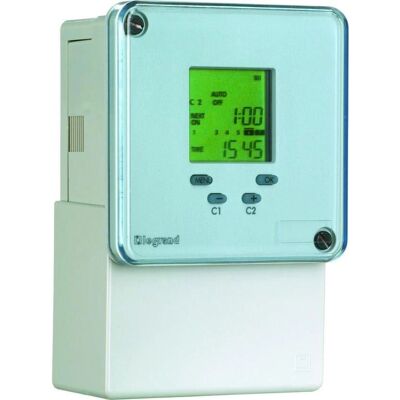 Legrand MaxiD72/2 Digitalschaltuhr - 2 Kanäle, 230V, Wochenprogramm Legrand MaxiD72/2 Digitalschaltuhr - 2 Kanäle, 230V, Wochenprogramm