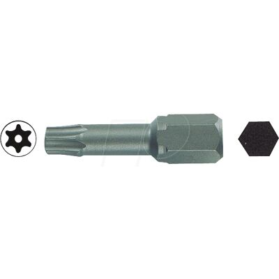 Wiha T25H Torx Tamper Resistant Insert - 25mm, Steel Wiha T25H Torx Tamper Resistant Insert - 25mm, Steel
