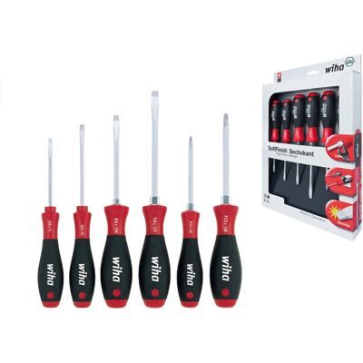 Set de destornilladores Wiha 21249 SoftFinish PZ Pozidriv Extensión Hex Set de destornilladores Wiha 21249 SoftFinish PZ Pozidriv Extensión Hex