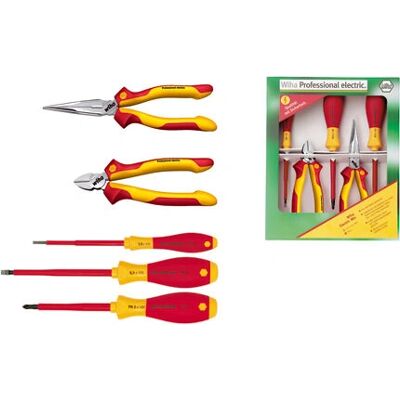 Kit de Ferramentas para Eletricistas Wiha - Chaves de Fenda Isoladas & Alicates Kit de Ferramentas para Eletricistas Wiha - Chaves de Fenda Isoladas & Alicates
