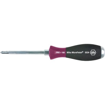 Wiha MicroFinish Phillips skruetrækker - Gennemgående sekskantet skaft - Stahlhætte Wiha MicroFinish Phillips skruetrækker - Gennemgående sekskantet skaft - Stahlhætte
