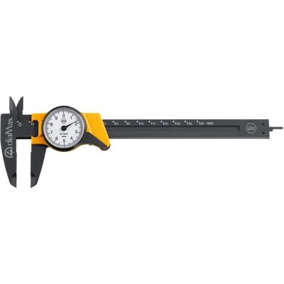 Wiha 411 210 8 Dial Caliper - 150mm - External/Internal/Depth/Step Measurement Wiha 411 210 8 Dial Caliper - 150mm - External/Internal/Depth/Step Measurement