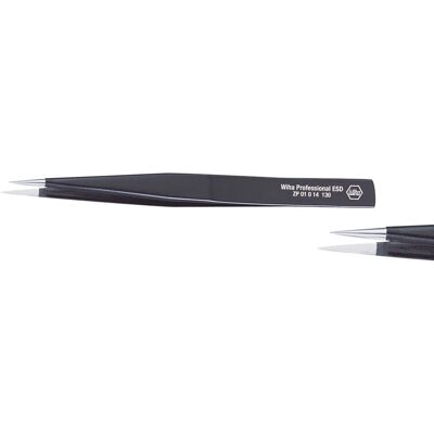 Pinça ESD Wiha ZP 01 0 14 Aço Inoxidável - Pinça Pinça ESD Wiha ZP 01 0 14 Aço Inoxidável - Pinça