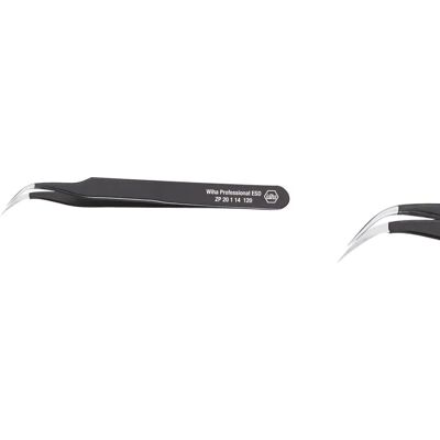 Wiha Precisietang - Gebogen, Ronde, Fijne Tips - 12cm Wiha Precisietang - Gebogen, Ronde, Fijne Tips - 12cm
