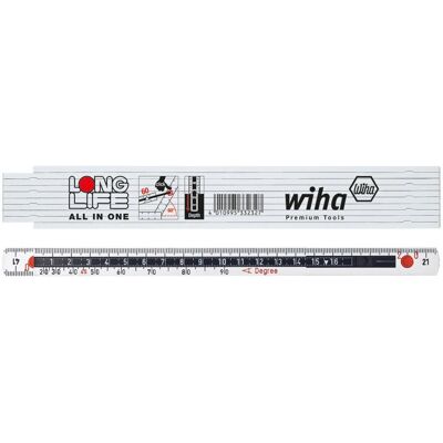 Wiha Fiberglass Sammanfällbar Mätsticka - 2m - Vit - Sammanfällbar Mätsticka Wiha Fiberglass Sammanfällbar Mätsticka - 2m - Vit - Sammanfällbar Mätsticka