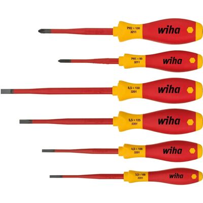Zestaw Śrubokrętów Elektrycznych Wiha 35389 - 6 Sztuk SlimFix VDE Zestaw Śrubokrętów Elektrycznych Wiha 35389 - 6 Sztuk SlimFix VDE