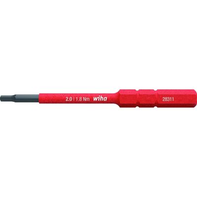 Wiha Hex Insert slimBit - VDE Elektrisk 2,0mm x 75mm - Elektrisk skruetrækker tilbehør Wiha Hex Insert slimBit - VDE Elektrisk 2,0mm x 75mm - Elektrisk skruetrækker tilbehør