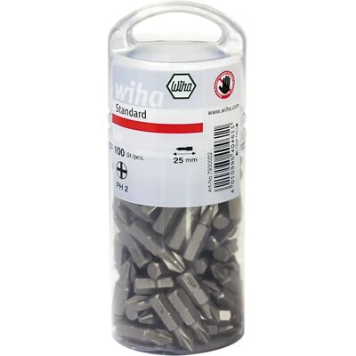 Wiha T25 Skruetrækker Bits Sæt - 100 stk, 25mm, TORX Wiha T25 Skruetrækker Bits Sæt - 100 stk, 25mm, TORX