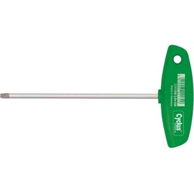 Cyclus TX30 T-handle Torx Sleutel - Geschikt voor roestvrij staal, titanium, aluminium Cyclus TX30 T-handle Torx Sleutel - Geschikt voor roestvrij staal, titanium, aluminium