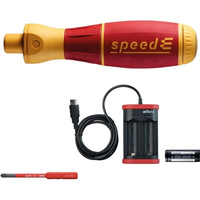 Juego de Destornilladores Eléctricos Wiha - Impacto, 4 piezas, incl. slimBit, cargador USB Juego de Destornilladores Eléctricos Wiha - Impacto, 4 piezas, incl. slimBit, cargador USB