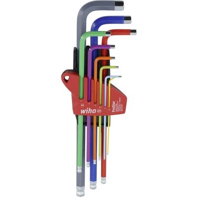 Wiha Sb369s9f Prostar Coloured Fluorescent Ball End Hex Key Set - Színkódolt Fluoreszcens Hatszög Kulcs Szett Wiha Sb369s9f Prostar Coloured Fluorescent Ball End Hex Key Set - Színkódolt Fluoreszcens Hatszög Kulcs Szett