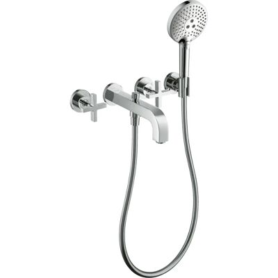 Hansgrohe Axor Citterio Badarmatur Set - 3-Loch Wandmontage, Chrom Hansgrohe Axor Citterio Badarmatur Set - 3-Loch Wandmontage, Chrom