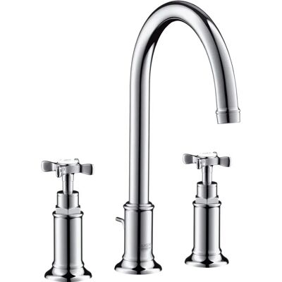 Hansgrohe Axor Montreux 3-țeavă baterie de chiuvetă - Nichel periat Hansgrohe Axor Montreux 3-țeavă baterie de chiuvetă - Nichel periat