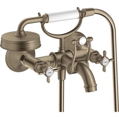 Mezclador de bañera montado en pared Hansgrohe Axor Montreux - Nickel cepillado Mezclador de bañera montado en pared Hansgrohe Axor Montreux - Nickel cepillado