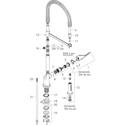 Hansgrohe Axor Citterio Grifo de Cocina - Acero Inoxidable - 360° Giratorio - Limpieza Rápida Hansgrohe Axor Citterio Grifo de Cocina - Acero Inoxidable - 360° Giratorio - Limpieza Rápida