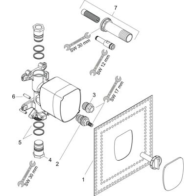 Hansgrohe Axor Starck Set de Duș - Modul Manual DN 15 Hansgrohe Axor Starck Set de Duș - Modul Manual DN 15
