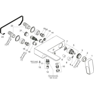 Hansgrohe Axor Urquiola Éngrebs badekar - Krom Hansgrohe Axor Urquiola Éngrebs badekar - Krom