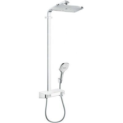 Système de Douche Hansgrohe Raindance E - Chrome & Blanc - Système de Douche - Publicité Système de Douche Hansgrohe Raindance E - Chrome & Blanc - Système de Douche - Publicité