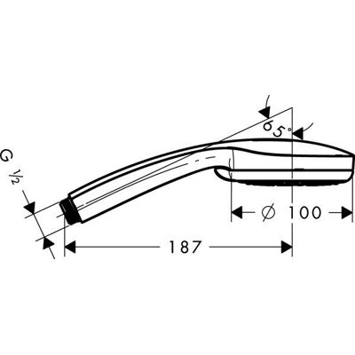 Hansgrohe Croma 100 Duș de mână - Ploaie/Masaj - 19 l/min Hansgrohe Croma 100 Duș de mână - Ploaie/Masaj - 19 l/min