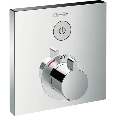 Hansgrohe Thermostat de Douche - Design Moderne Carré, 1 Sortie - Publicité Hansgrohe Thermostat de Douche - Design Moderne Carré, 1 Sortie - Publicité
