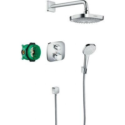 Hansgrohe Croma Select E Duschsystem Chrom - Sicherheit & Verstellbare Strahlen Hansgrohe Croma Select E Duschsystem Chrom - Sicherheit & Verstellbare Strahlen