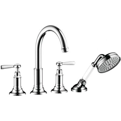 Hansgrohe Axor Montreux - Robinet de baie 4 trous en nickel brossé Hansgrohe Axor Montreux - Robinet de baie 4 trous en nickel brossé