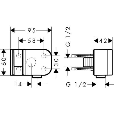 Hansgrohe Axor One Ventil de Duș - Bronzat Periat - G ½, Suport Înglobat Hansgrohe Axor One Ventil de Duș - Bronzat Periat - G ½, Suport Înglobat