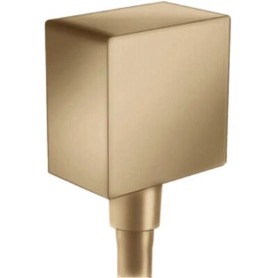Hansgrohe Handdouche Slangkoppeling - Geborsteld brons - Betrouwbare terugslagklep - Modern vierkant ontwerp - 26455140 Hansgrohe Handdouche Slangkoppeling - Geborsteld brons - Betrouwbare terugslagklep - Modern vierkant ontwerp - 26455140