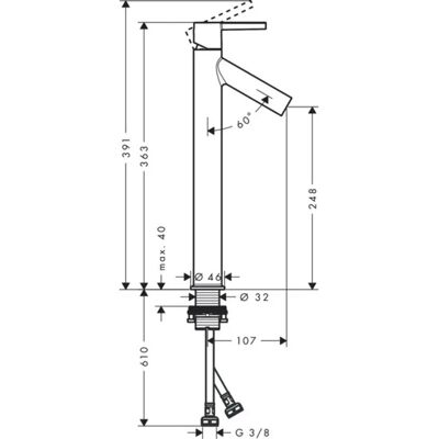 Hansgrohe Axor Starck Robinet Or Brossé - 250mm Hauteur, Monocommande - Publicité Hansgrohe Axor Starck Robinet Or Brossé - 250mm Hauteur, Monocommande - Publicité