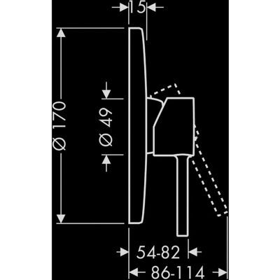Mezclador de ducha Axor Starck monomando - Acero inoxidable - Modelo 10616800 Mezclador de ducha Axor Starck monomando - Acero inoxidable - Modelo 10616800