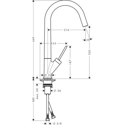 Hansgrohe Axor Starck Einhebel-Küchenmischer 300 - Brushed Nickel Hansgrohe Axor Starck Einhebel-Küchenmischer 300 - Brushed Nickel