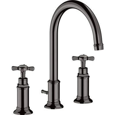 Hansgrohe Axor Montreux Mezclador de lavabo de 3 agujeros - Cromo negro pulido Hansgrohe Axor Montreux Mezclador de lavabo de 3 agujeros - Cromo negro pulido