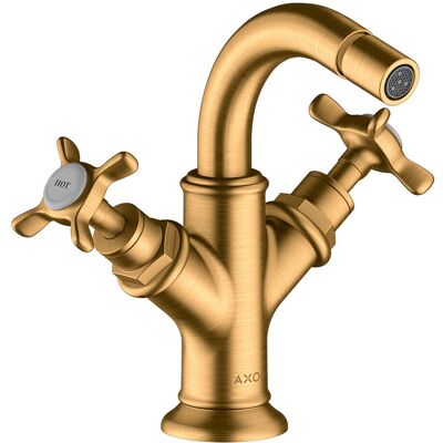 Hansgrohe Axor Montreux Zweigriff-Bidetmischer - Gebürstetes Gold - Hochdruck Hansgrohe Axor Montreux Zweigriff-Bidetmischer - Gebürstetes Gold - Hochdruck