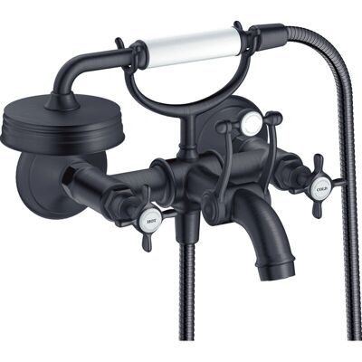 Hansgrohe Axor Montreux 2-Griff Wanneneinlauf - Gebürstet Schwarz Chrome Hansgrohe Axor Montreux 2-Griff Wanneneinlauf - Gebürstet Schwarz Chrome