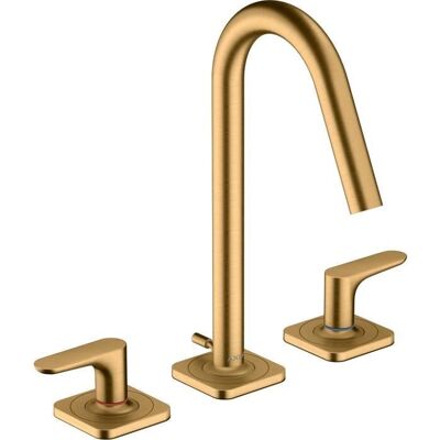 Mezclador de lavabo AXOR Citterio M de 3 agujeros 160 - Brushed Brass - Grifo Mezclador de lavabo AXOR Citterio M de 3 agujeros 160 - Brushed Brass - Grifo