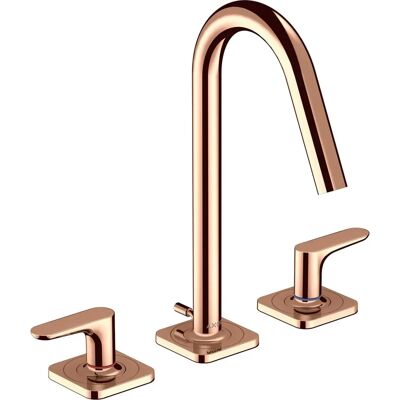 Hansgrohe AXOR Citterio M Mezclador de lavabo de 3 agujeros 160 - Oro rojo pulido Hansgrohe AXOR Citterio M Mezclador de lavabo de 3 agujeros 160 - Oro rojo pulido