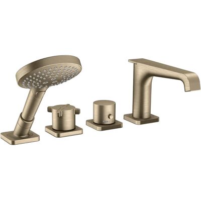 Hansgrohe Axor Citterio - 4-Loch Badewannenmischer mit Thermostat - Gebürsteter Nickel Hansgrohe Axor Citterio - 4-Loch Badewannenmischer mit Thermostat - Gebürsteter Nickel