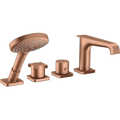 HANSGROHE Axor Citterio 4-Loch Badewannenmischer - Gebürstetes Rotgold HANSGROHE Axor Citterio 4-Loch Badewannenmischer - Gebürstetes Rotgold