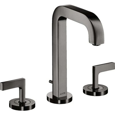 Hansgrohe AXOR Citterio 3-Loch Waschtischarmatur - Polished Black Chrome Hansgrohe AXOR Citterio 3-Loch Waschtischarmatur - Polished Black Chrome