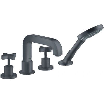 Hansgrohe Axor Citterio 4 trous pour baignoire - Chrome noir brossé - Publicité Hansgrohe Axor Citterio 4 trous pour baignoire - Chrome noir brossé - Publicité