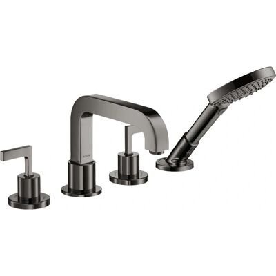 Grifería Axor Citterio de 4 orificios para bañera - Cromo negro pulido Grifería Axor Citterio de 4 orificios para bañera - Cromo negro pulido