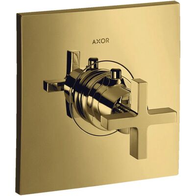 Hansgrohe Axor Citterio Thermostat - 59 l/min Hautedébit, Poignée croisée, Or poli - Publicité Hansgrohe Axor Citterio Thermostat - 59 l/min Hautedébit, Poignée croisée, Or poli - Publicité