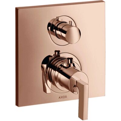 Hansgrohe Axor Citterio Thermostat - Or rouge poli - Montage mural - Publicité Hansgrohe Axor Citterio Thermostat - Or rouge poli - Montage mural - Publicité